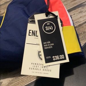 Navy Blue yellow white wind breaker brand new